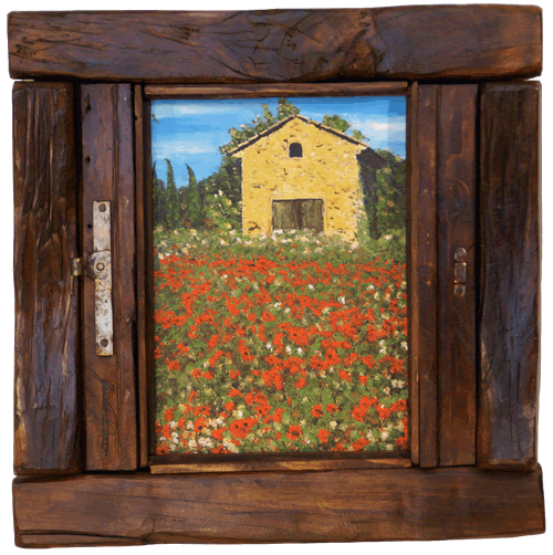 Poppies By The Barn"